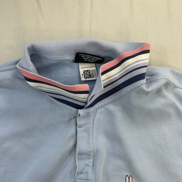 Psycho Bunny Polo Short Sleeve 3XLT Baby Blue Robert Godley - Picture 5 of 9